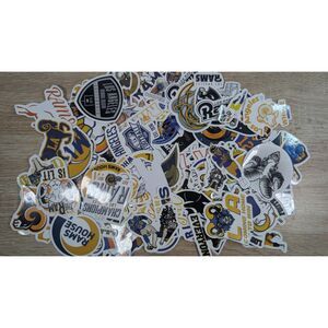 LA RAMS Glossy vinyl-style decals random assortment.